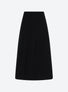 Jupe mi-longue maille fendue Noir profond - Vêtement de luxe femme