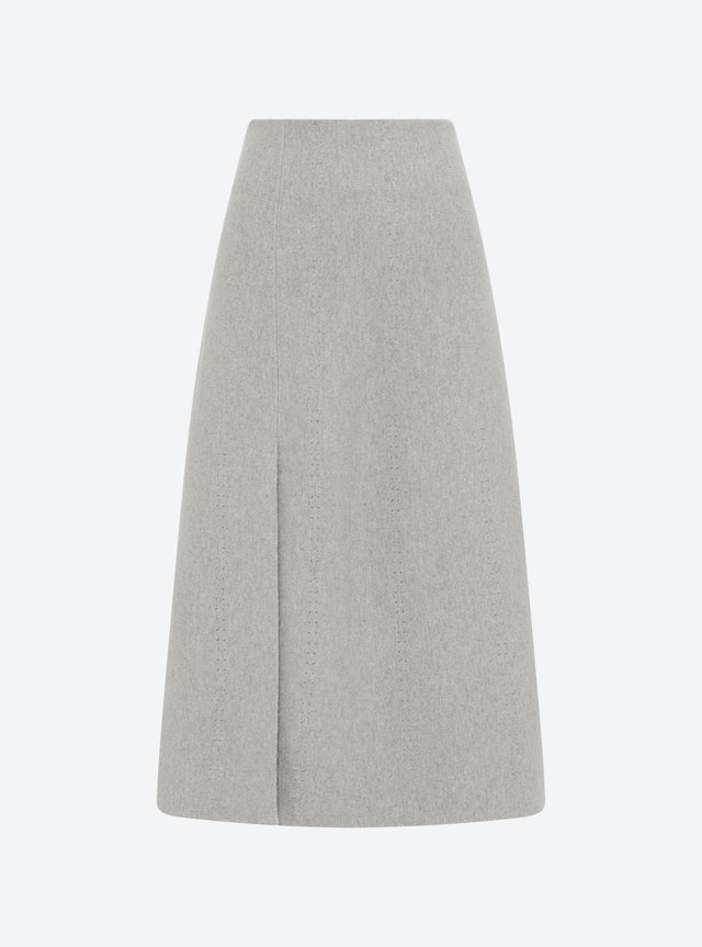 slit mid-length knit skirt - Image principale