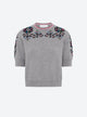 knit top with hand-embroidered flowers