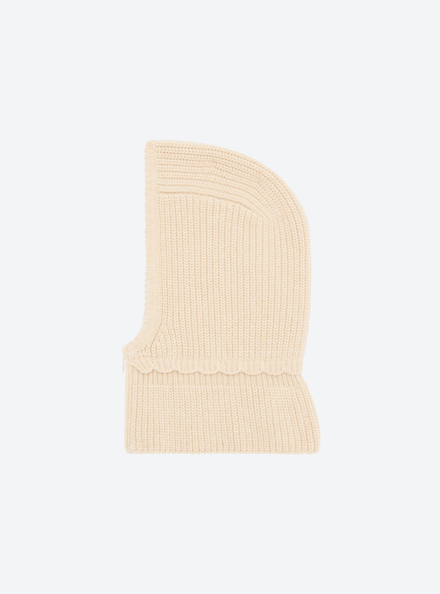 Zippered rib-knit balaclava