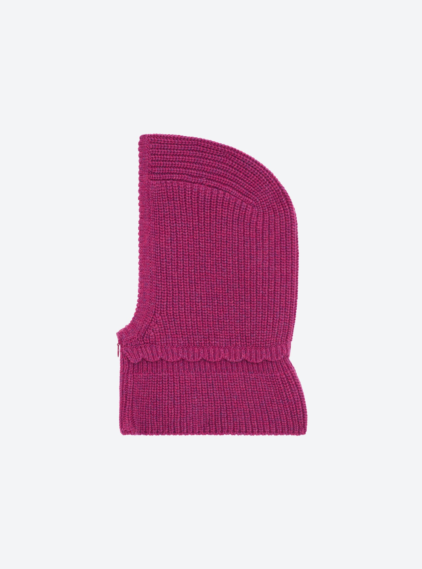Zippered rib-knit balaclava