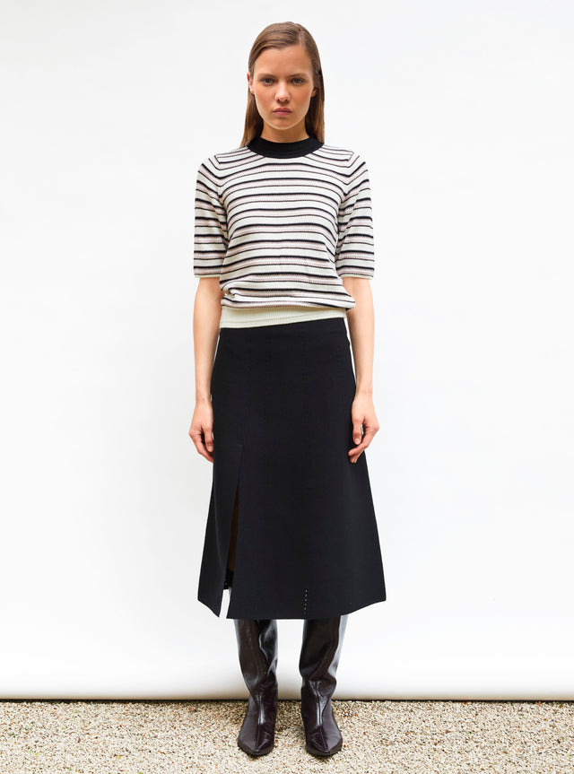 fine knit top with colorful stripes - Image principale