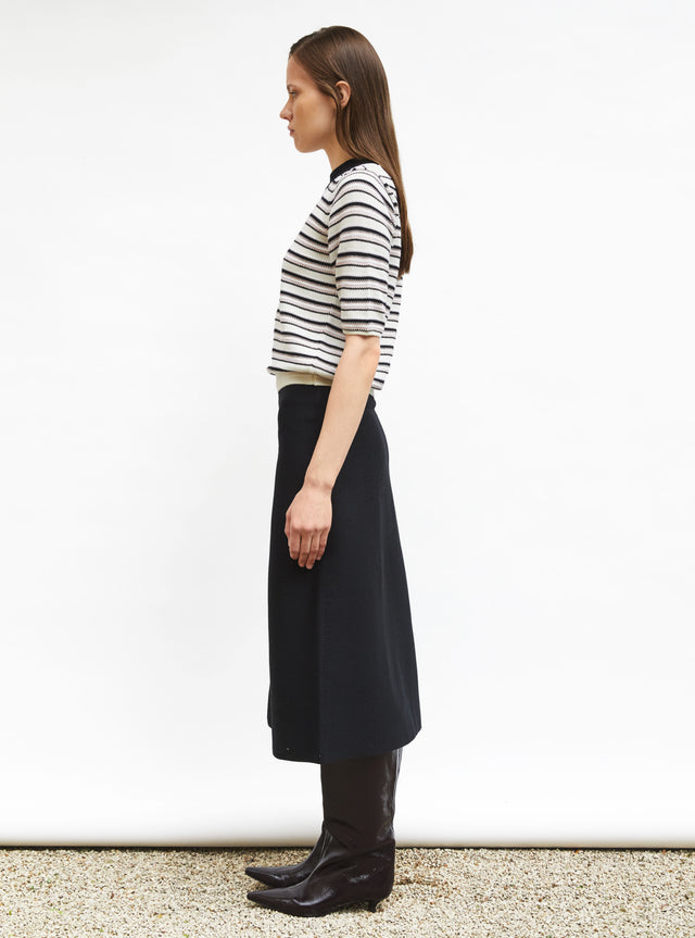 fine knit top with colorful stripes - Image principale