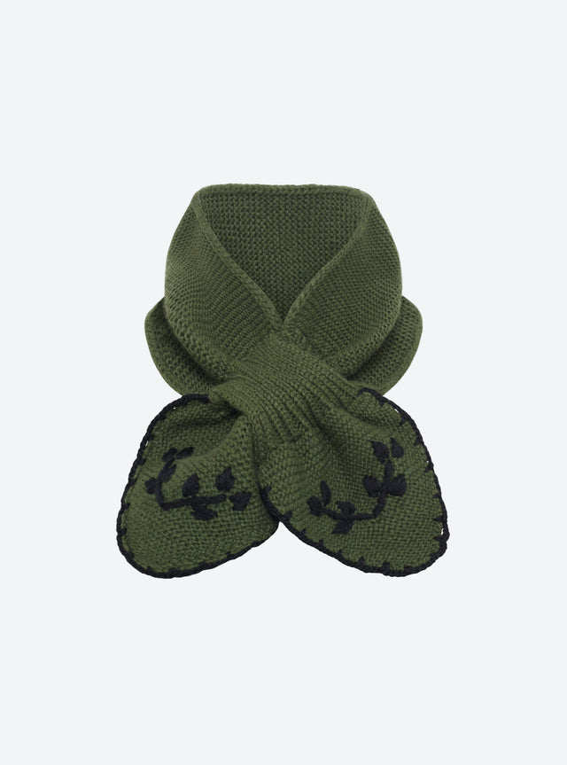 Hand-embroidered neck scarf - Image principale