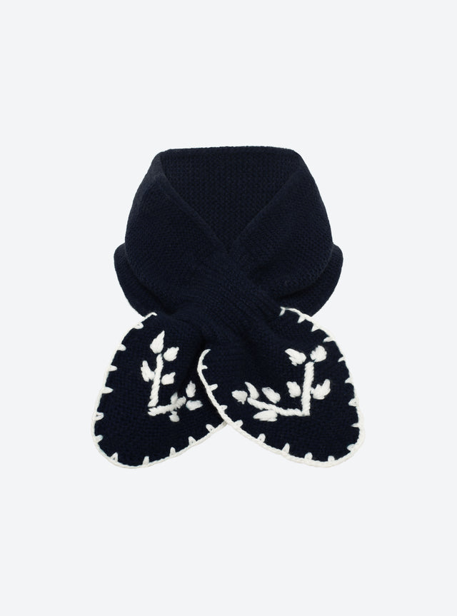 Hand-embroidered neck scarf - Image principale