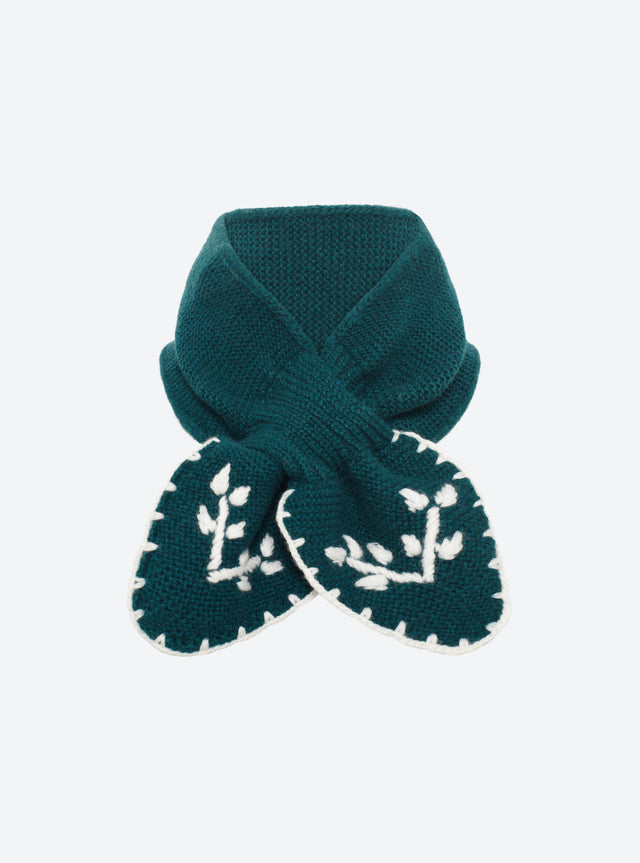 Hand-embroidered neck scarf - Image principale
