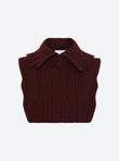 Zip-collar knit dickie
