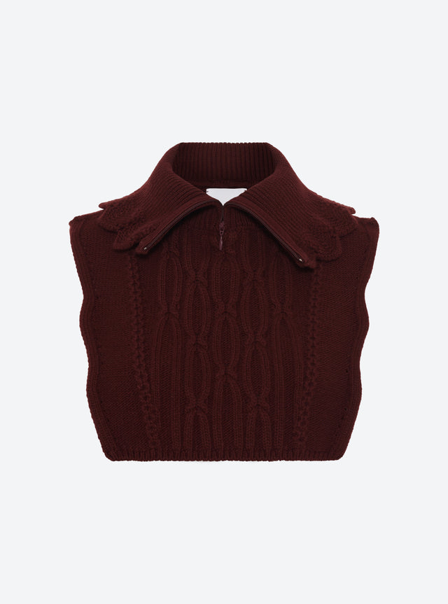 Zip-collar knit dickie - Image principale