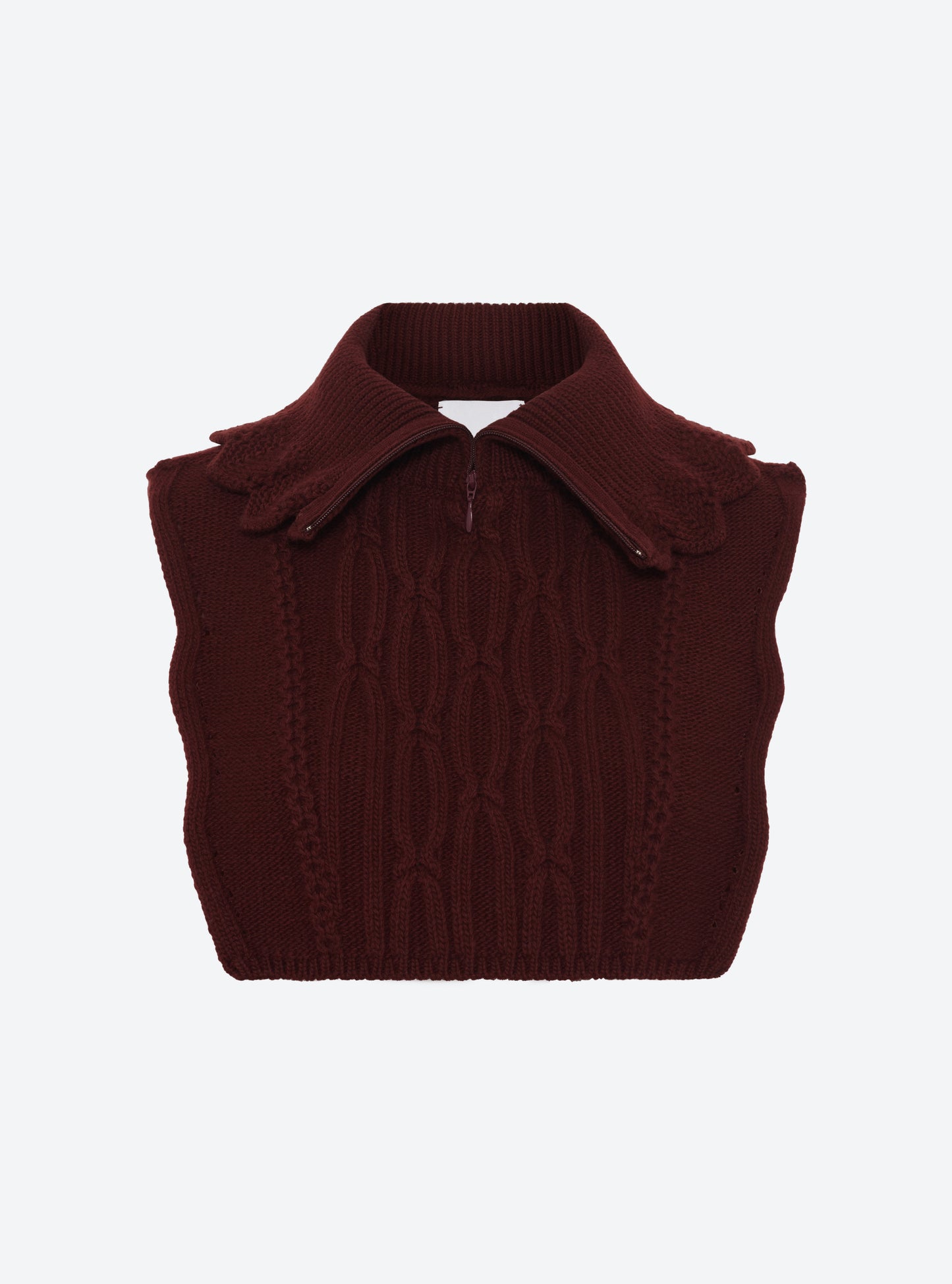 Zip-collar knit dickie