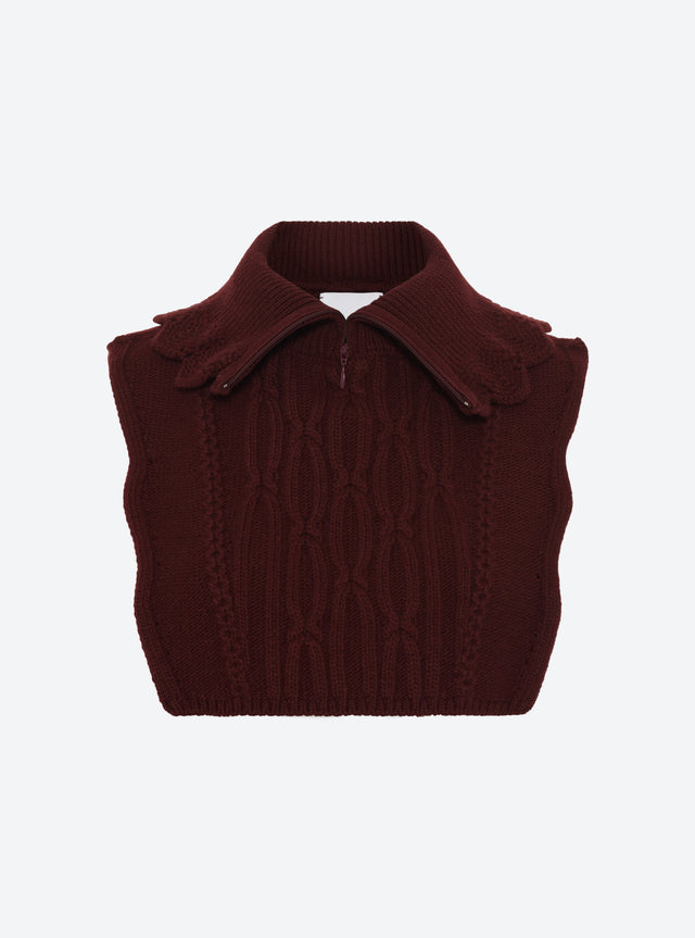 Zip-collar knit dickie - Image principale