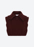 Zip-collar knit dickie
