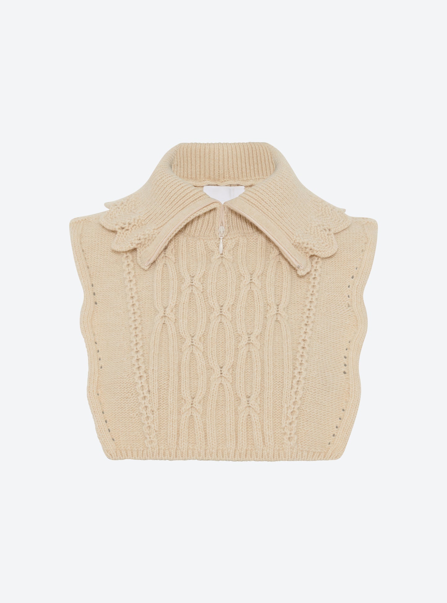 Zip-collar knit dickie