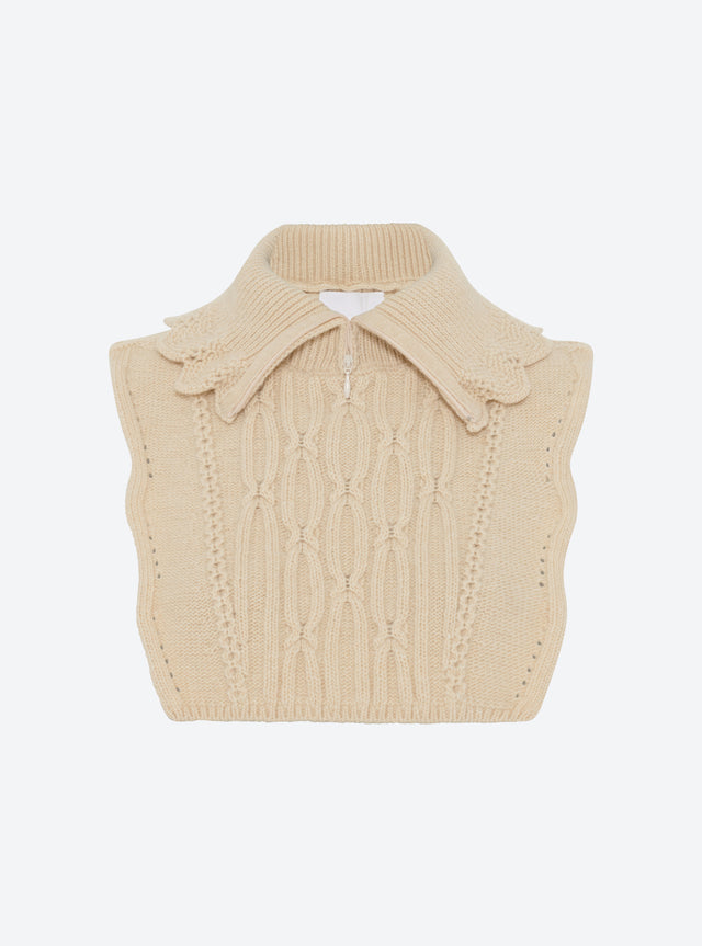 Zip-collar knit dickie - Image principale