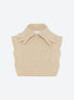 Zip-collar knit dickie