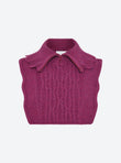 Zip-collar knit dickie