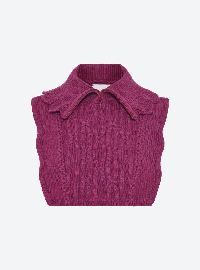 Zip-collar knit dickie - Image principale