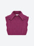 Zip-collar knit dickie