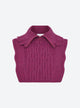 Zip-collar knit dickie