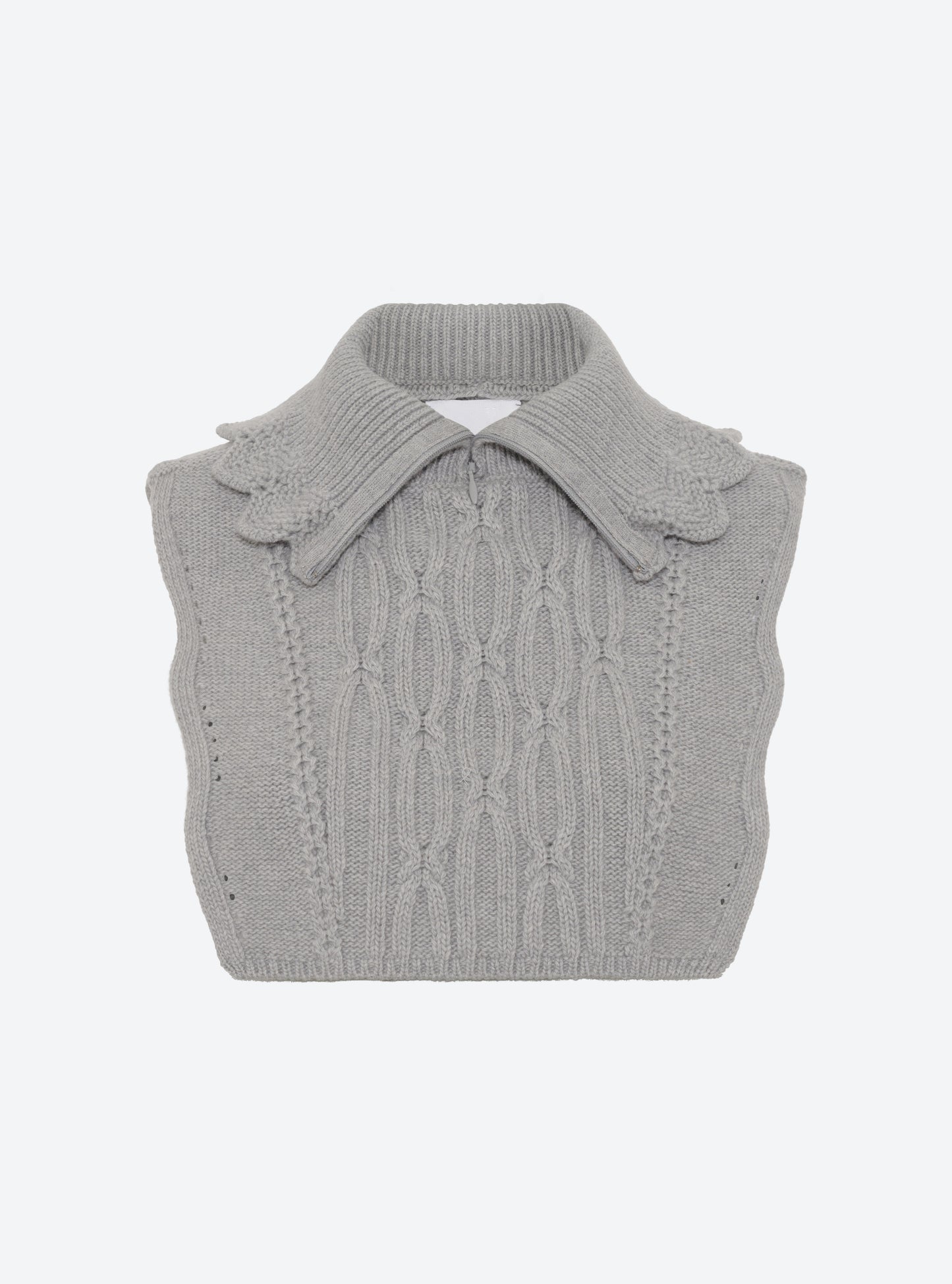 Zip-collar knit dickie