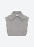 Zip-collar knit dickie