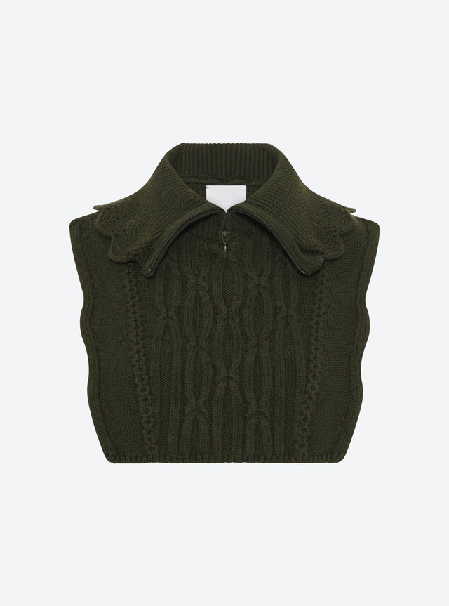 Zip-collar knit dickie - Image principale