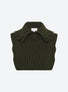 Zip-collar knit dickie