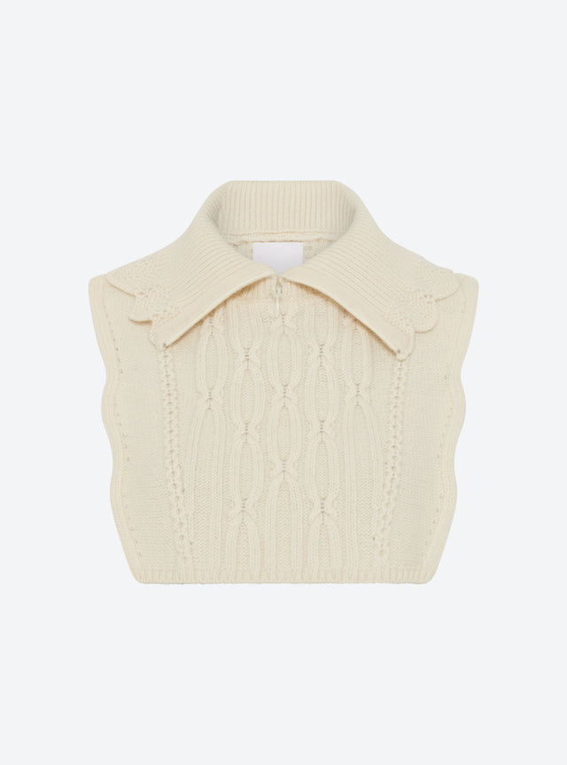 Zip-collar knit dickie - Image principale