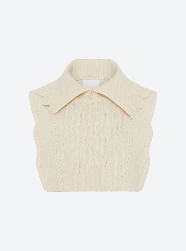 Zip-collar knit dickie - Image principale