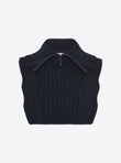 Zip-collar knit dickie