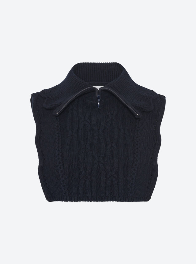 Zip-collar knit dickie - Image principale