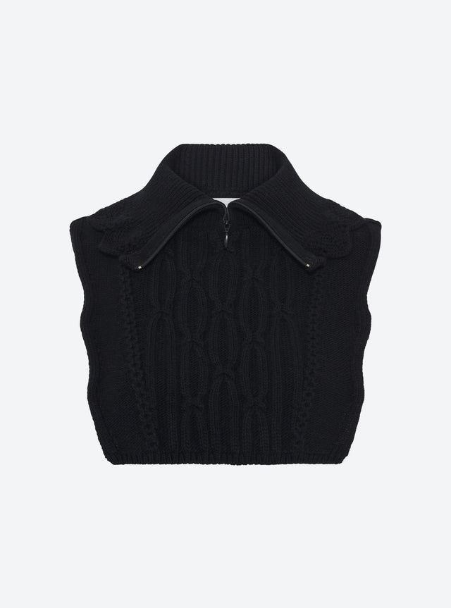 Zip-collar knit dickie - Image principale