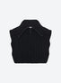Zip-collar knit dickie
