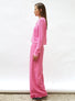 Cardigan maille point mousse rose mouliné - Cardigan de luxe