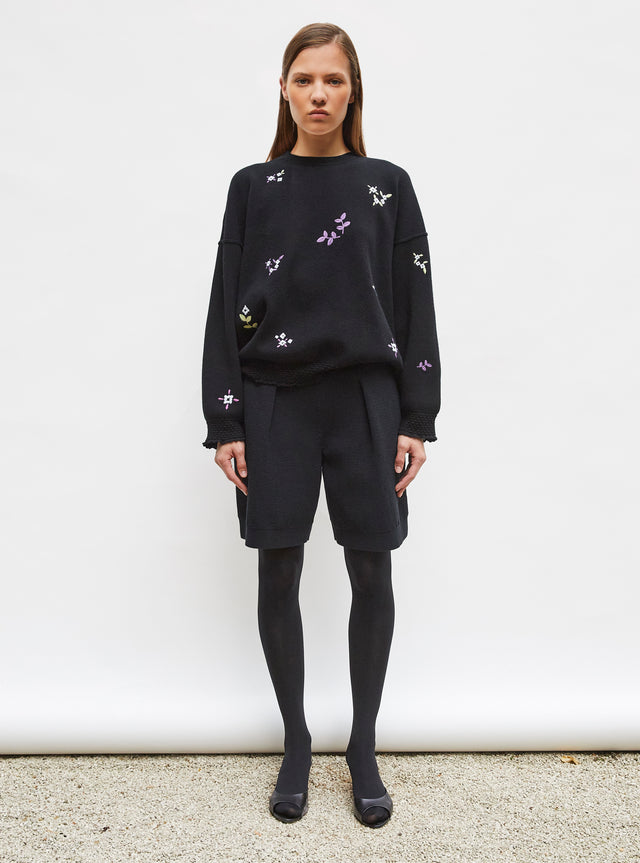 embroidered sweatshirt - Image principale