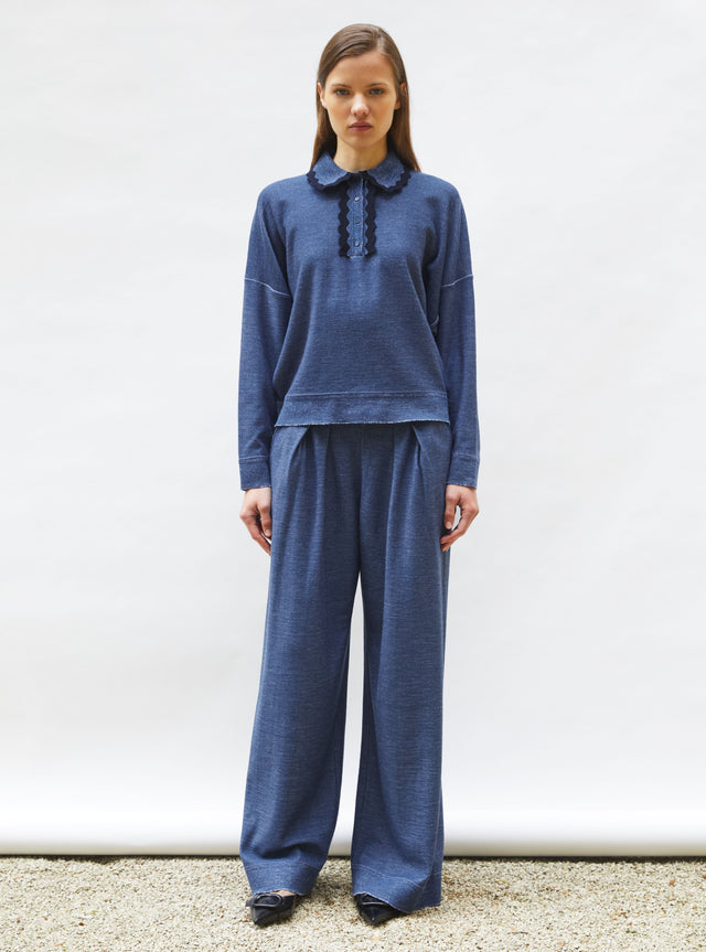 pantalon fluide maille fine jersey - Image principale