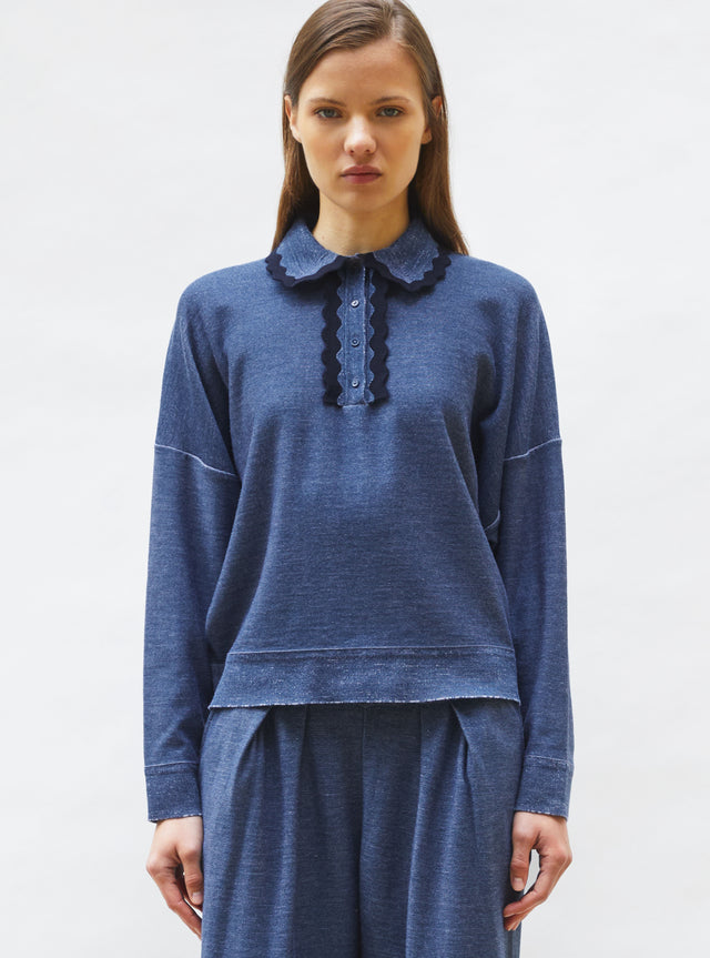 chemise maille col croquet - Image principale