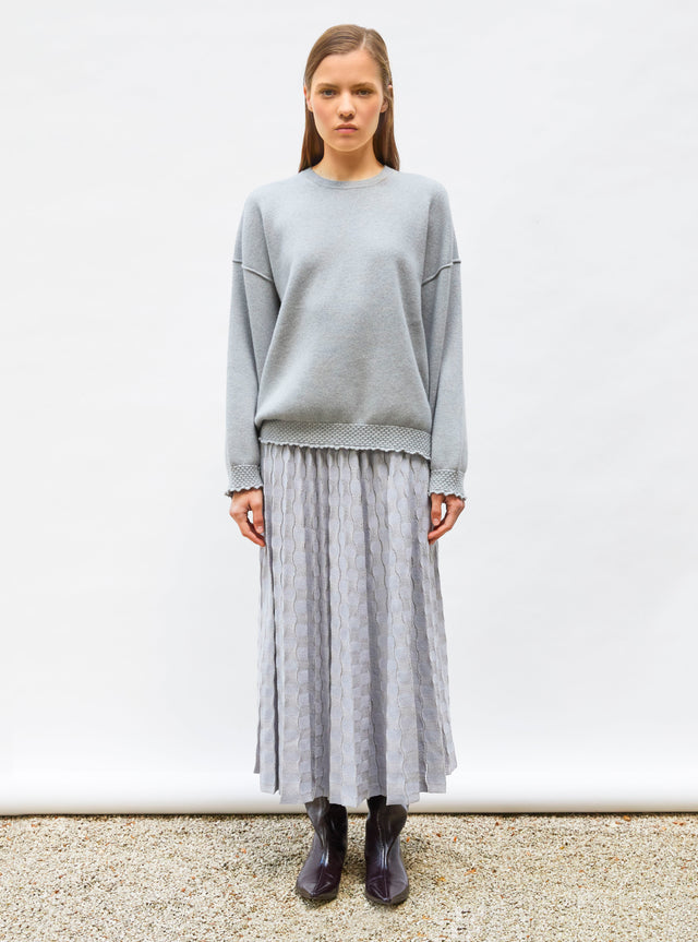 delicate skirt in a wavy knit - Image principale