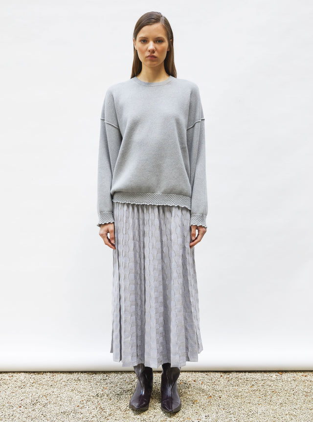 delicate skirt in a wavy knit - Image principale