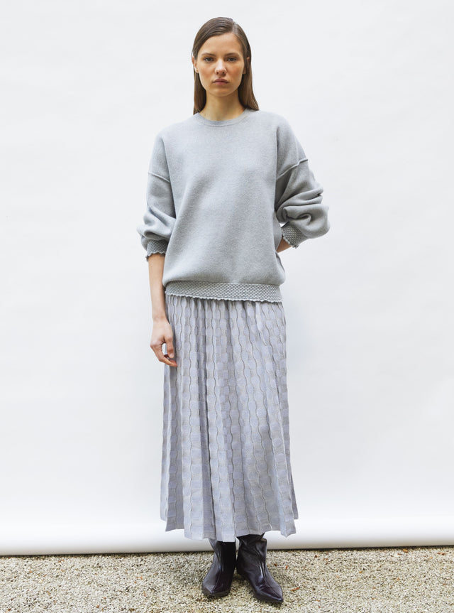 sweat loose finitions smockées - Image principale
