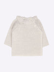Baby top with ruffle neckline