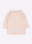 Baby top with ruffle neckline