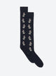 Chaussettes jacquard fleurs