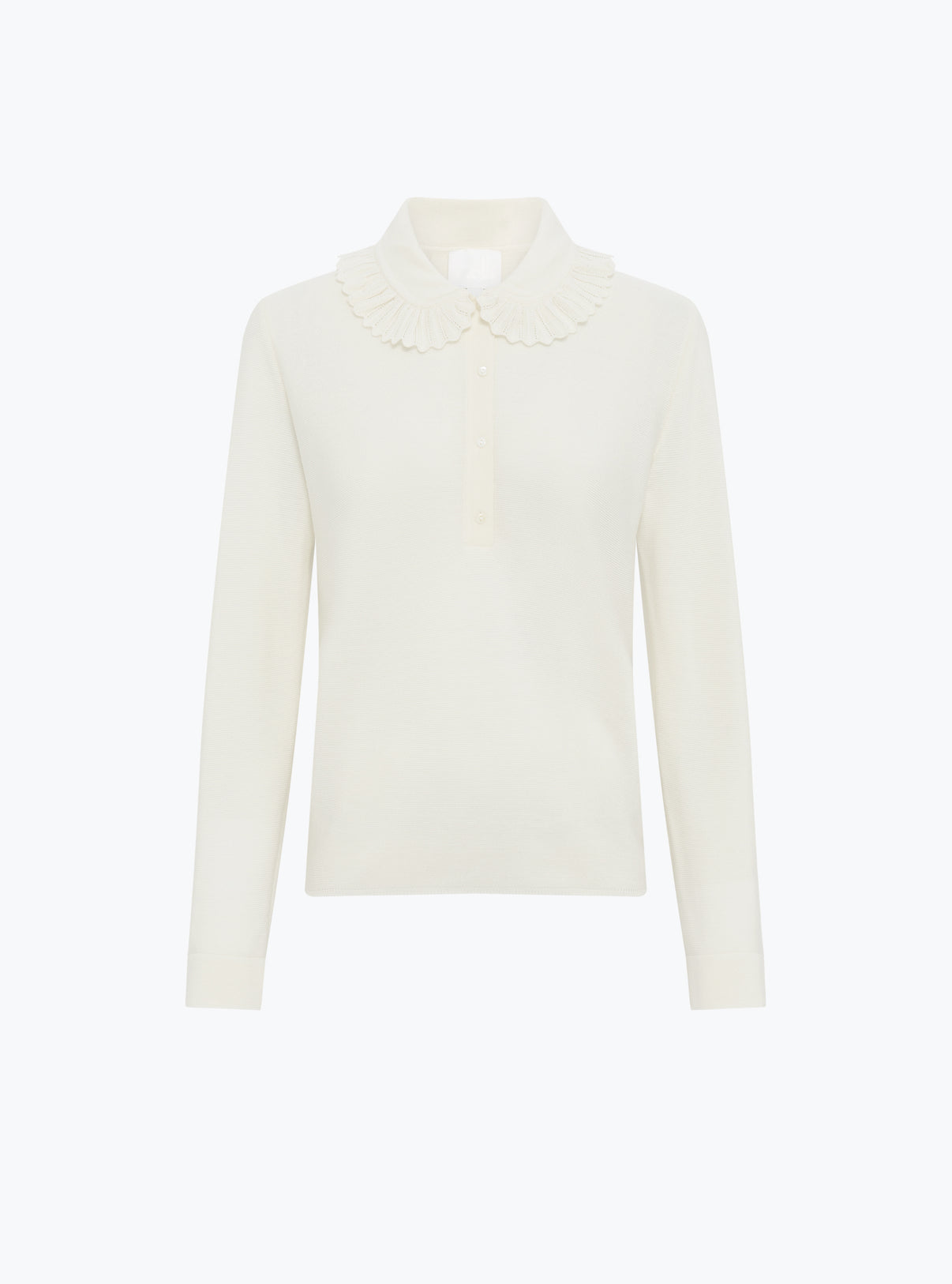 Chemise en maille col volanté - Molli