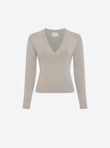 pull col v maille pleine