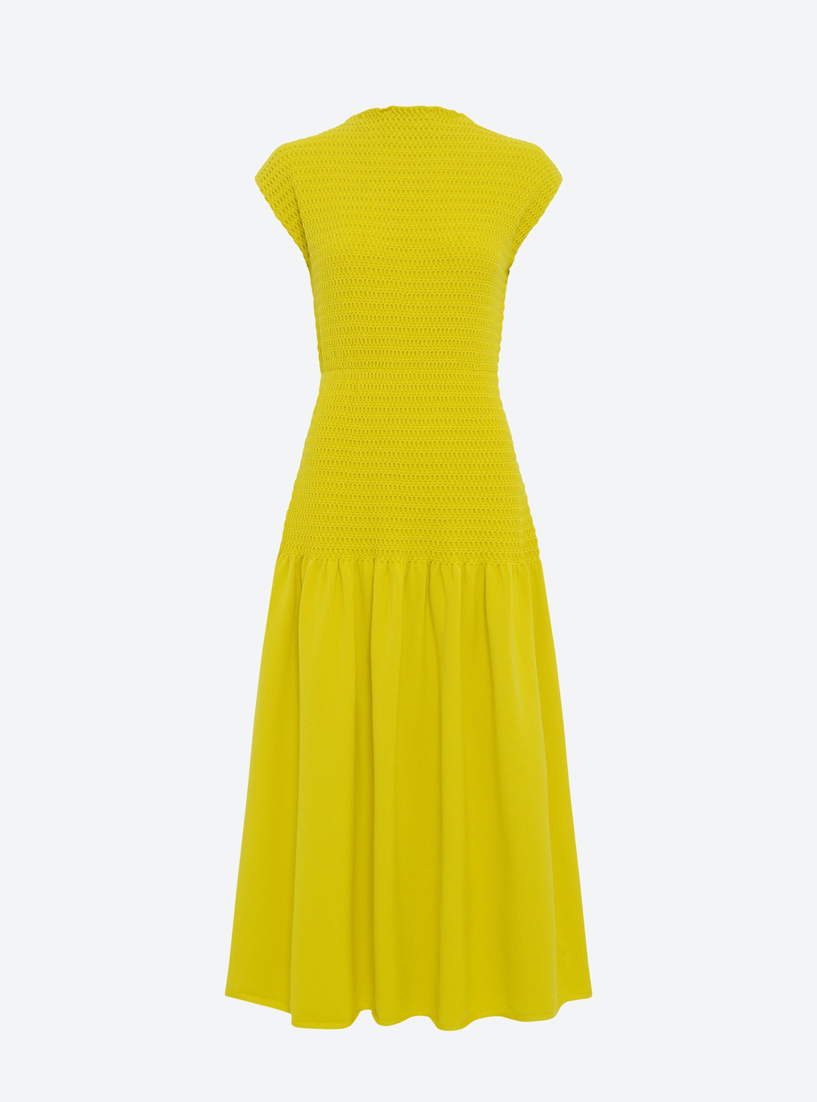 long dress in smocked knit mimosa | Molli long dress in smocked knit mimosa | Molli