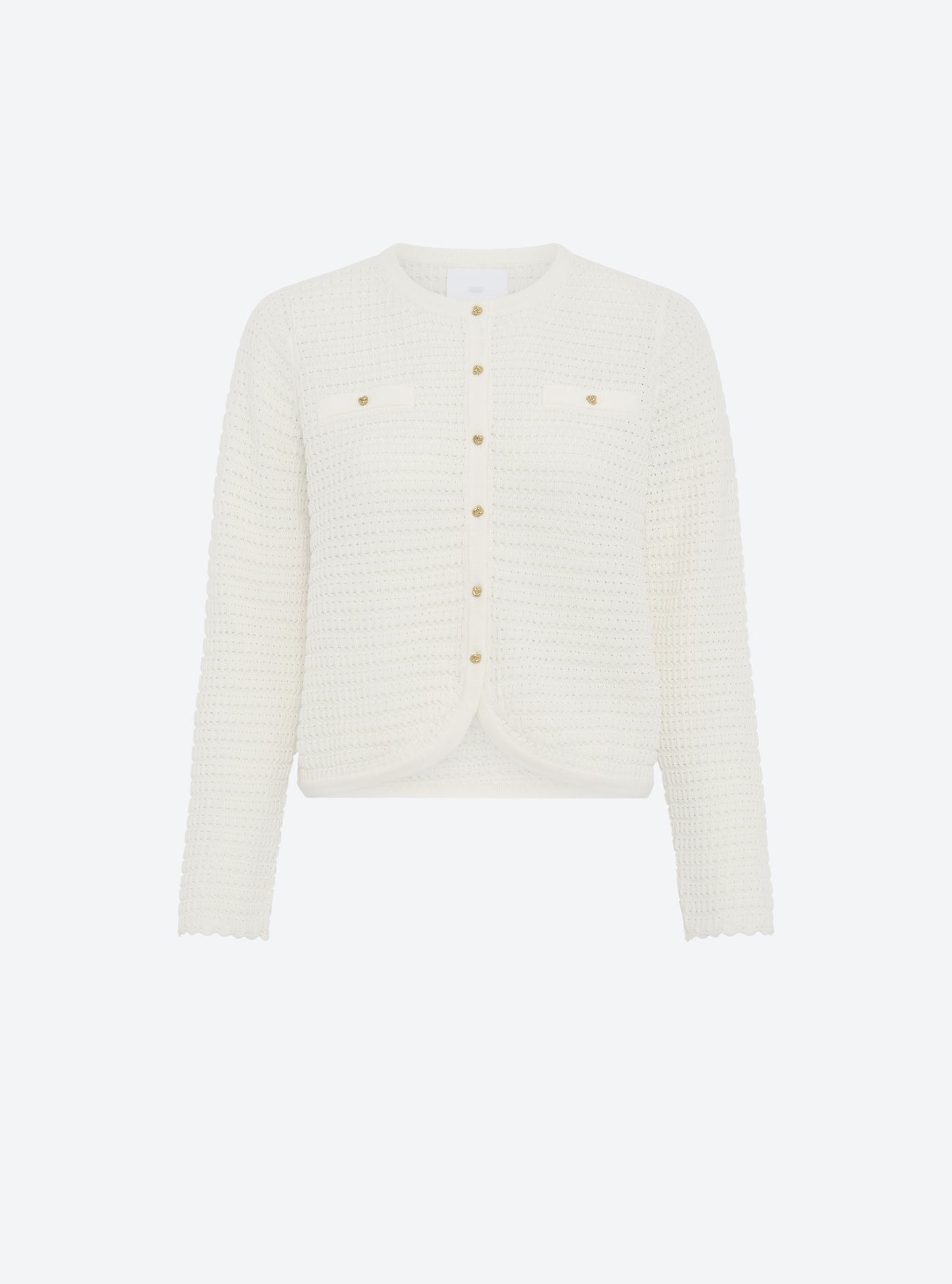 Veste maille gaufrée Naturel - Vêtement en maille de luxe Molli