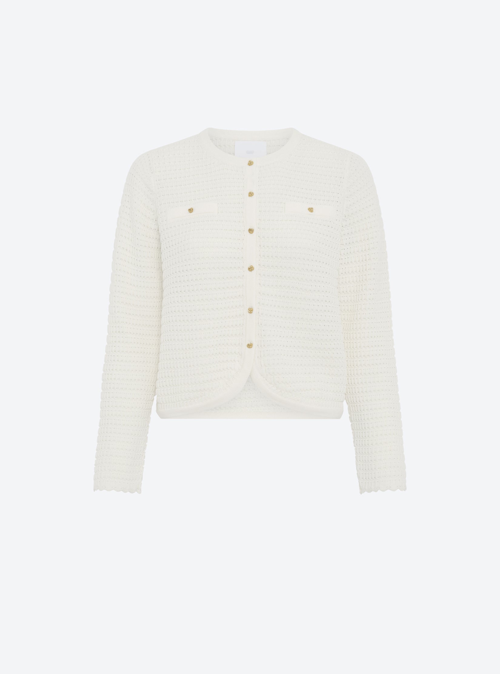 Veste maille gaufrée Naturel - Vêtement en maille de luxe Molli