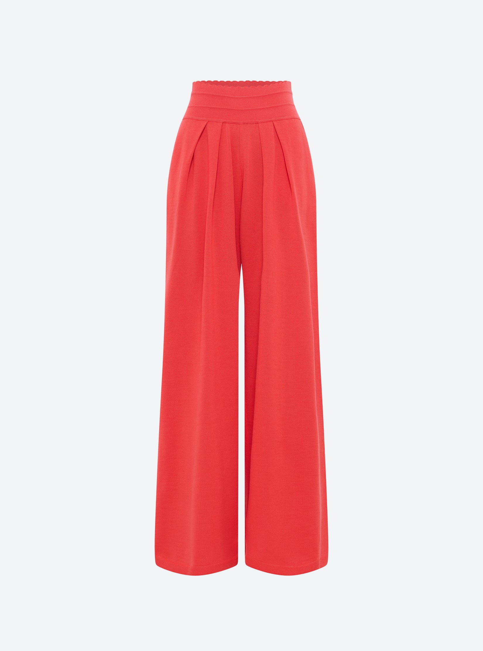 Pantalon fluide maille fine jersey coquelicot - Molli