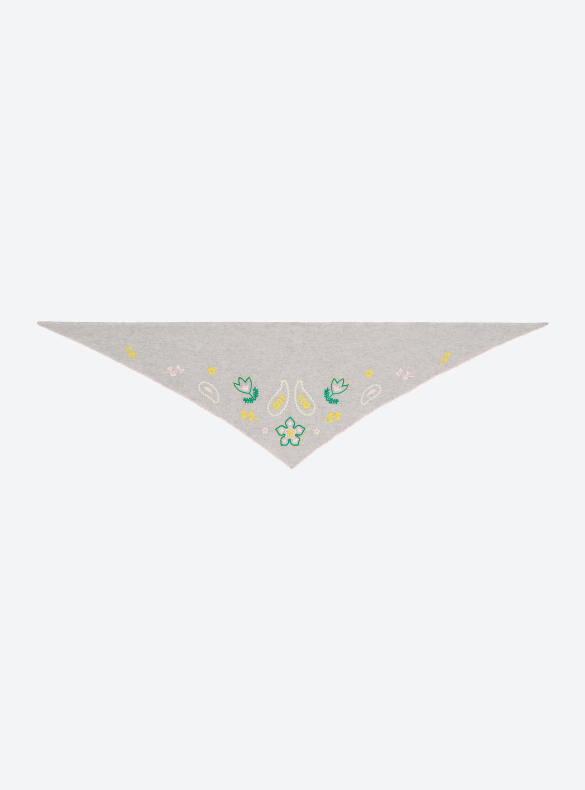 Grand bandana brodé maille gris souris multi - Molli