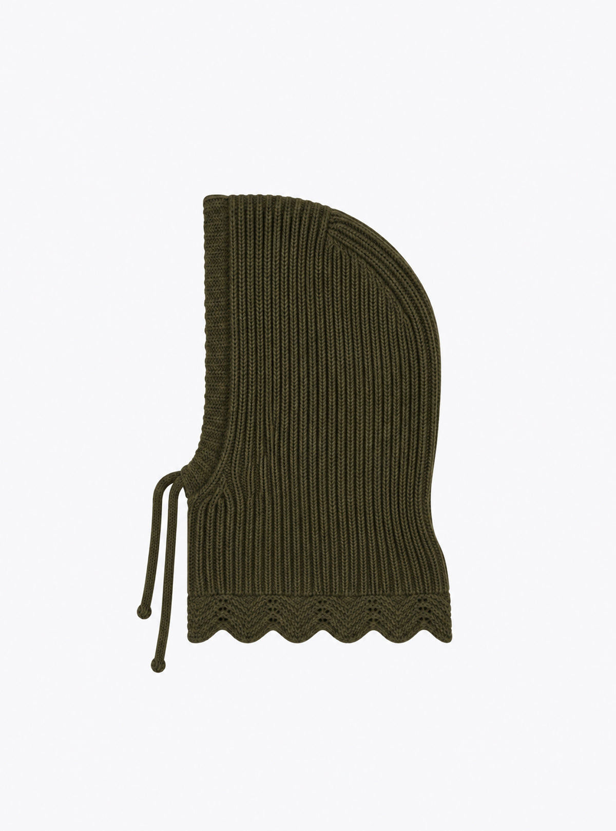 Cagoule en maille perlée -kaki - Molli_packshot